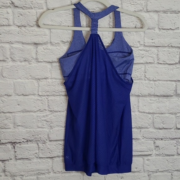 Cabi #803 2-in-1 Everyday Blue Racerback MeshTank Top Active Padded Sports Bra S - Picture 6 of 7